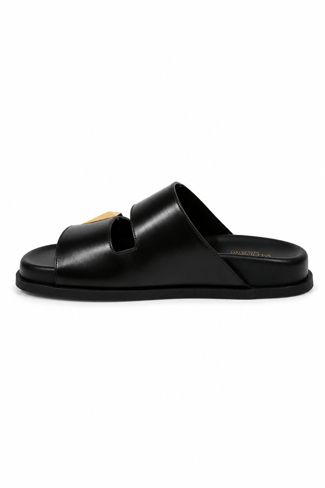 Valentino Garavani Roman Stud Leather Slides