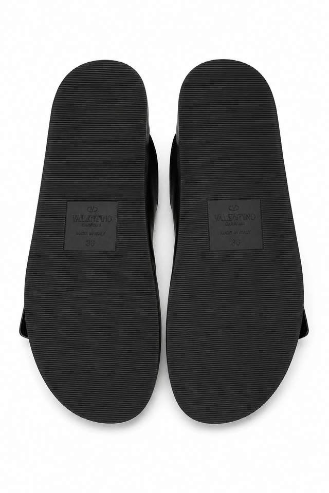 Valentino Garavani Roman Stud Leather Slides