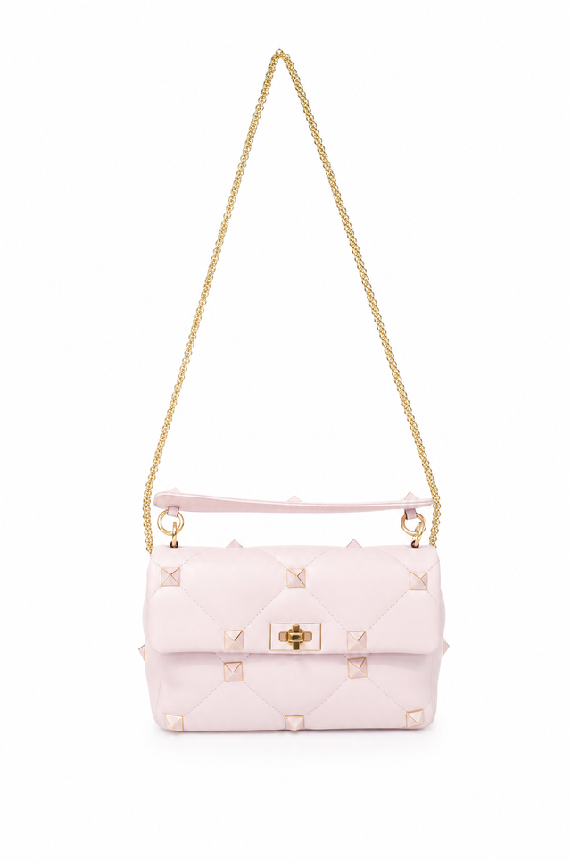 Valentino Garavani Medium Roman Stud Quilted Leather Shoulder Bag