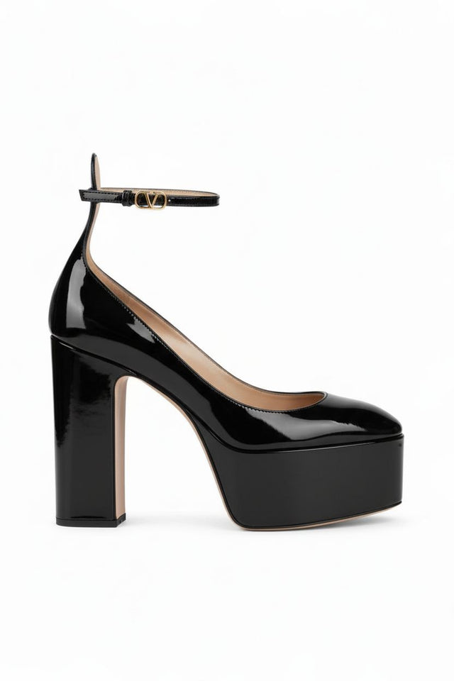 Valentino Garavani Tan-Go Patent Platform Pump – Ivory