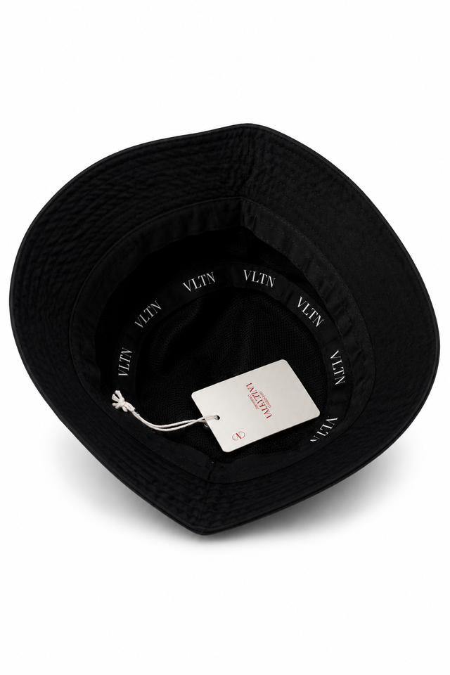 Valentino Garavani VLTN Nylon Bucket Hat – Black