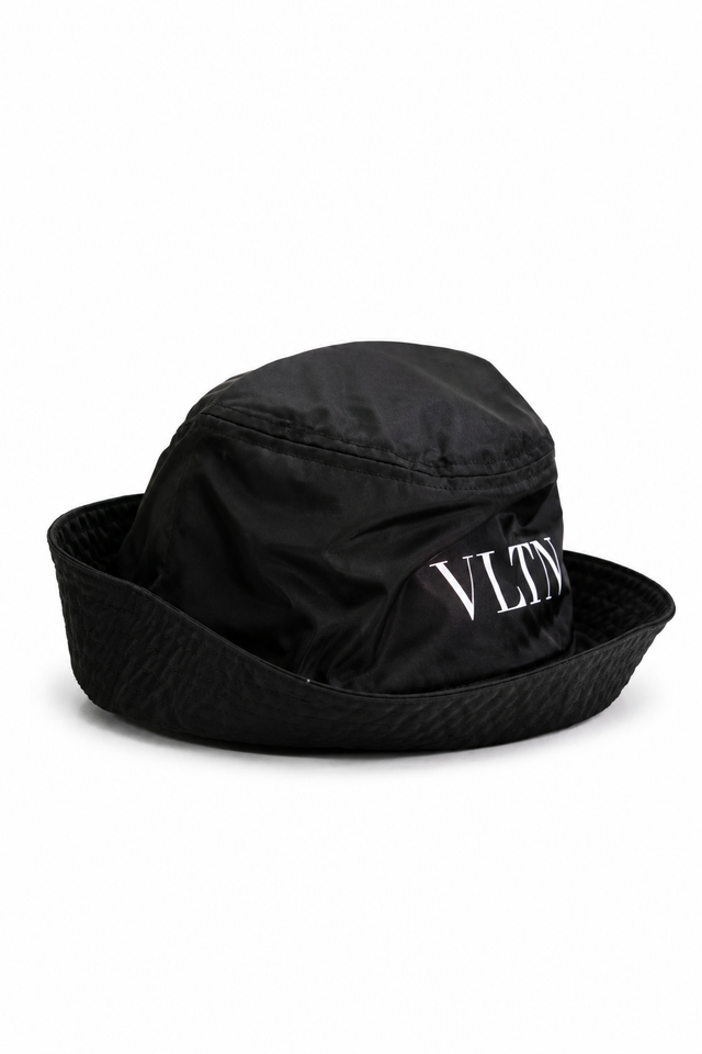 Valentino Garavani VLTN Nylon Bucket Hat – Black