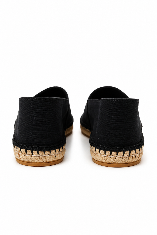 Valentino Garavani VLTN Canvas Espadrille Slip-On Shoes – Black/White
