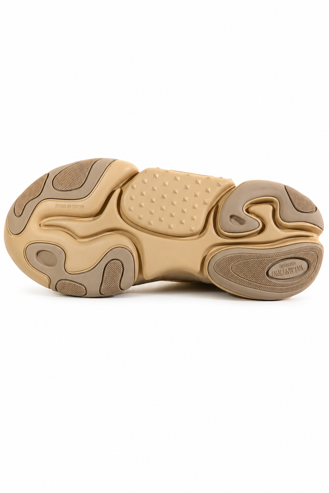 Valentino Garavani Bounce Mesh Sneakers – Neutral & Neon Sole Styles
