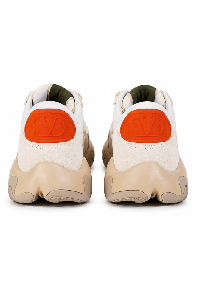 Valentino Garavani Bounce Mesh Sneakers – Neutral & Neon Sole Styles