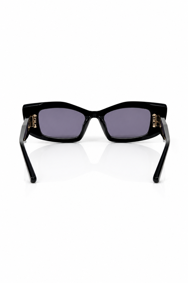 Valentino Garavani Rockstud Rectangle Sunglasses in Black