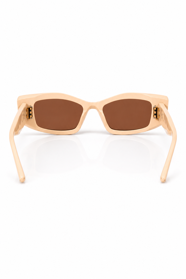 Valentino Garavani Oversized Rectangular Sunglasses in Peach