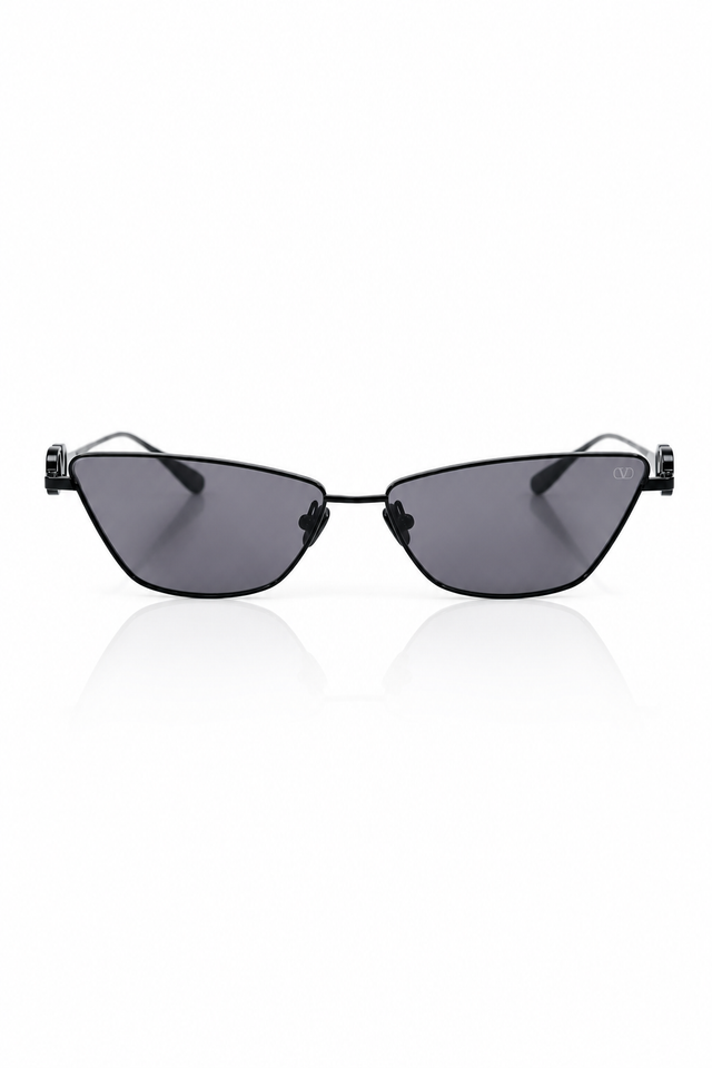 Valentino Garavani VLogo Signature Cat-Eye Sunglasses in Black