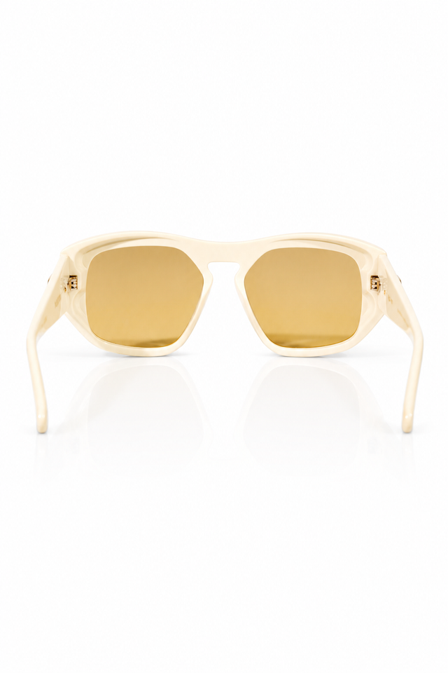 Valentino Garavani VLogo Oversized Square Sunglasses in Ivory