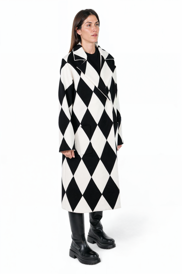 Valentino Harlequin Wool Coat