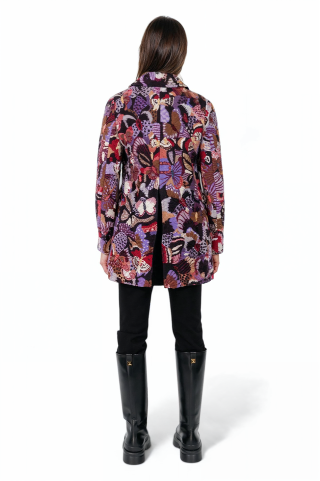 Valentino Floral Embroidered Wool Coat