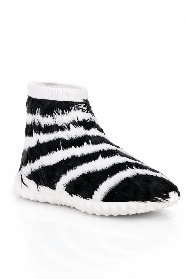 Valentino Garavani Zebra Feather Sock Sneakers