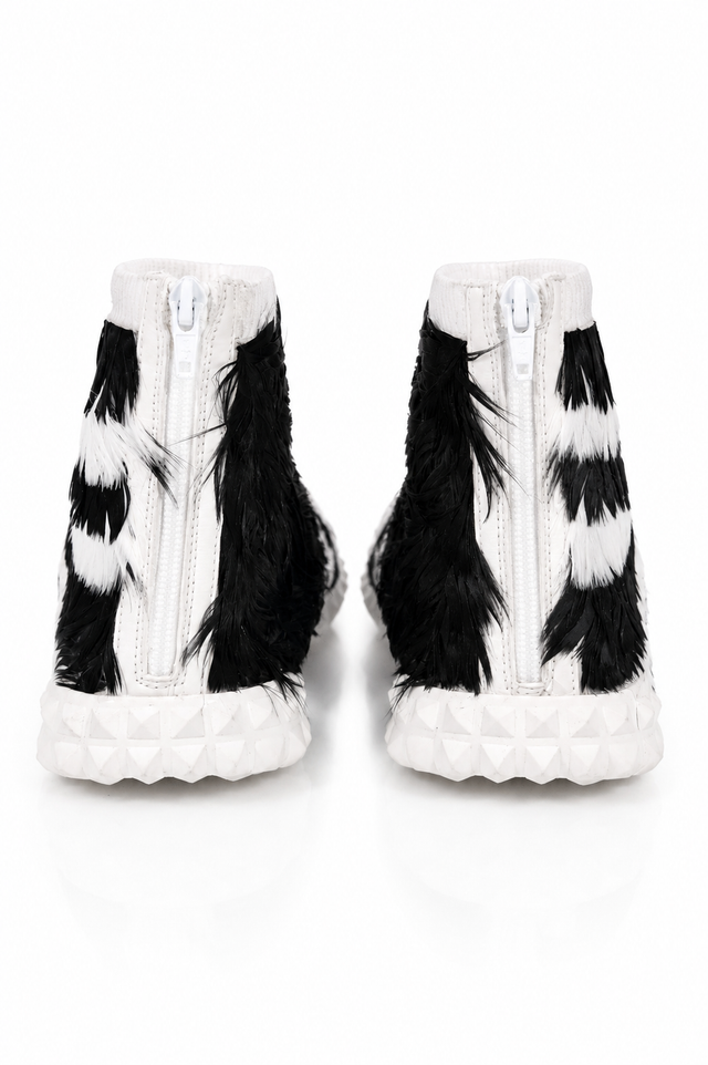 Valentino Garavani Zebra Feather Sock Sneakers