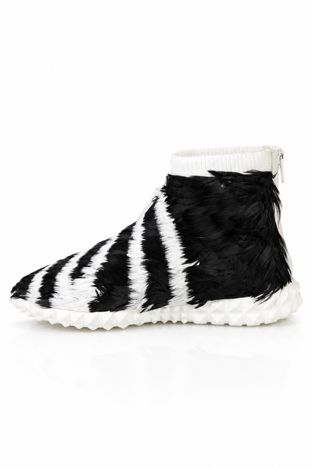 Valentino Garavani Zebra Feather Sock Sneakers