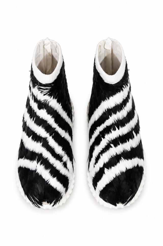 Valentino Garavani Zebra Feather Sock Sneakers