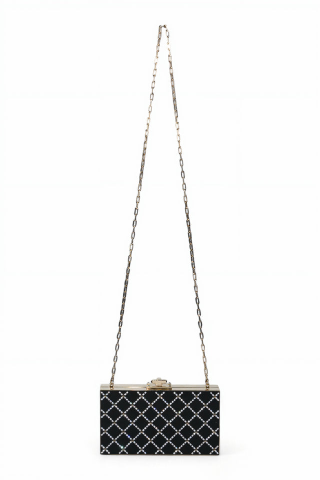 Valentino Garavani Crystal-Embellished Box Clutch Bag