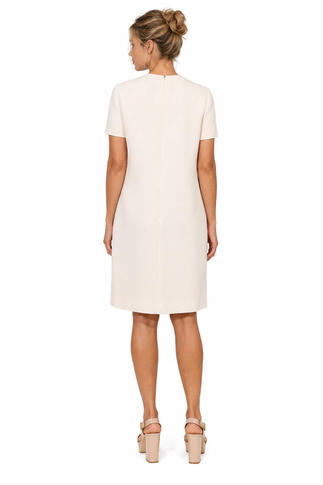 Valentino Garavani Rose Embroidered Crepe Shift Dress